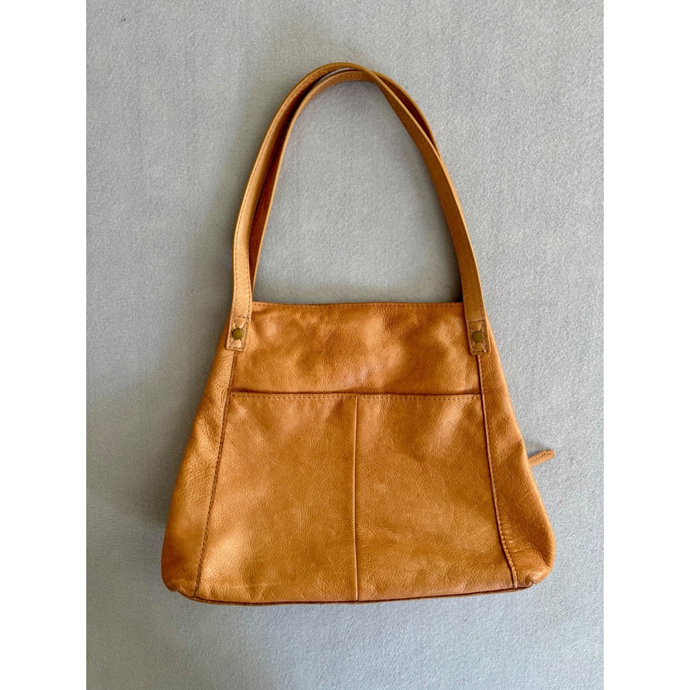 American Leather Co Shoulder Bag Large Tan Honey Leather Hobo Tote - Picture 2 of 14